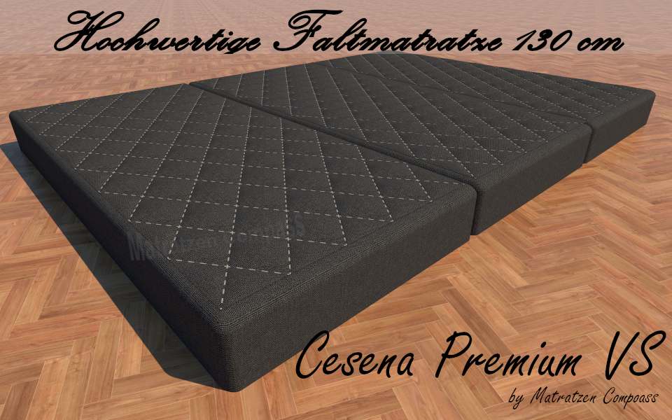 Cesena Premium VS 130 x 200 x 14 cm komfortable Faltmatratze grau