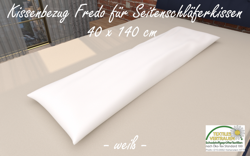 Kissenbezug Fredo in 40 x 140 cm - bestens geeignet für Seitenschläferkissen