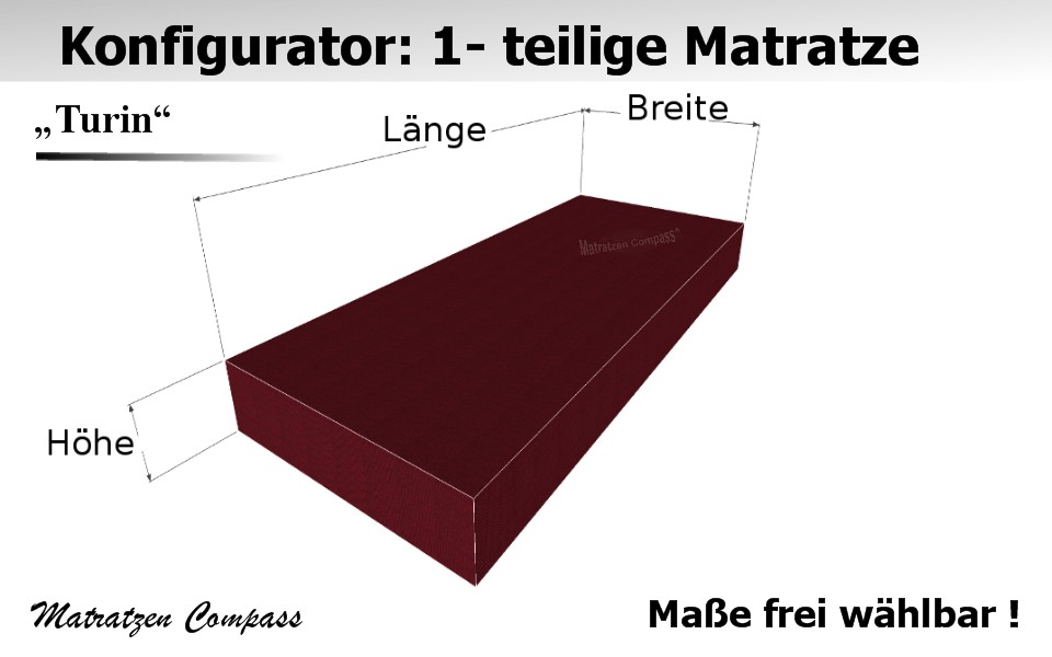 Kaltschaummatratze nach Maß - Turin 1