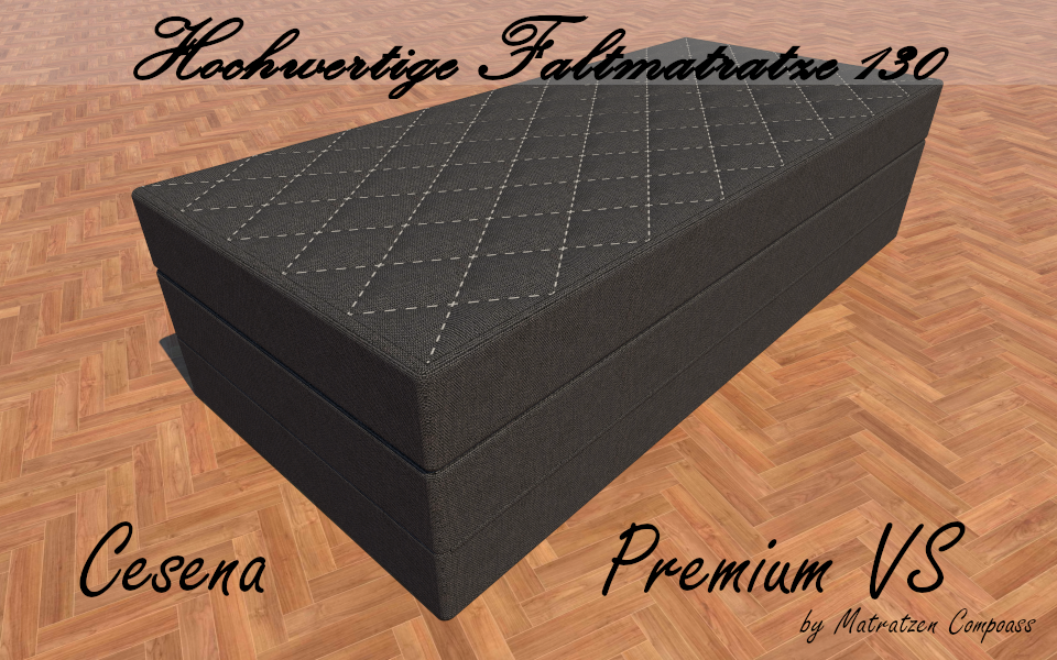 Cesena Premium VS 130 x 200 x 14 cm komfortable Faltmatratze grau