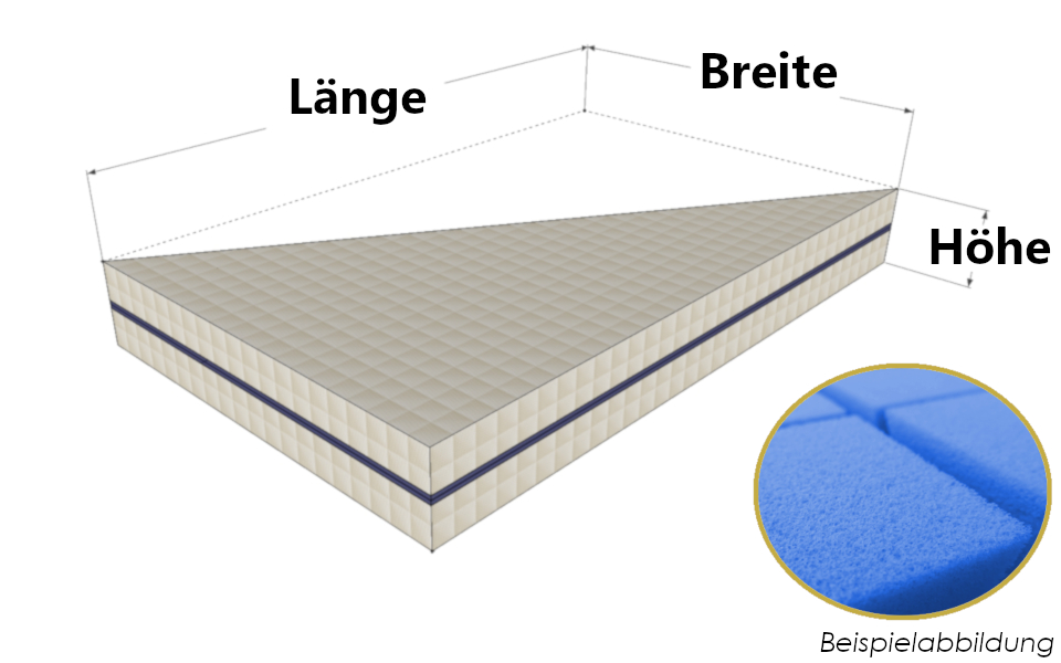 Matratze Dreiecksform nach Maß - Bellagio 10