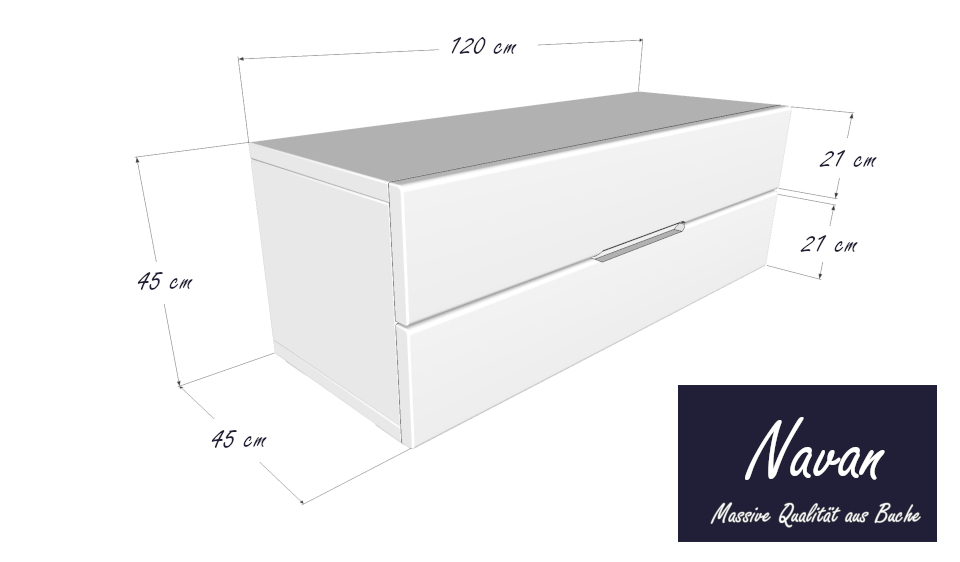 Kommode Navan Buche  120x45x45 - natürlich nachhaltig