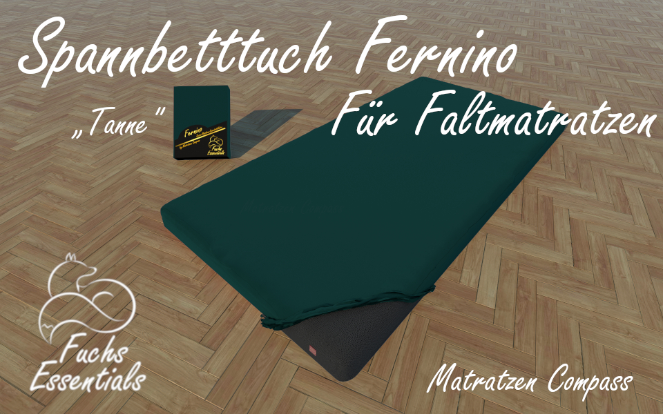 Spannbetttuch 100x200x6 Fernino tanne - speziell entwickelt für faltbare Matratzen