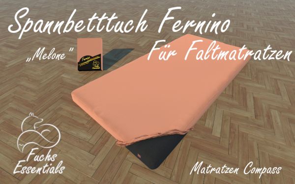 Bettlaken 120x200x14 Fernino melone - speziell entwickelt für faltbare Matratzen